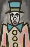 Top Hat and Bow Tie by Markey Robinson, gouache, sold Sep 2014