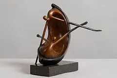 Crossing II by Ana Duncan, bronze on limestone (6.4kg), sold Jun 2014