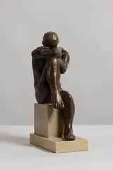 Deep in Thought by Cynthia Moran Killeavy, unique bronze on marble base (8.9kg), sold Jun 2014