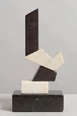 Pieter Koning, Construction I, 1998, white and black marble (16.6kg)