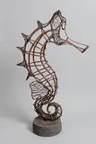 Helen Walsh, Sea Horse, unique copper on stone base (23.8kg)