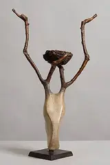 Anna Linnane, Stags Head with Nest in Antlers, bronze (12.6kg)