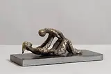 Michael Smyth, Mother and Child, unique bronze on marble base (4.5kg)
