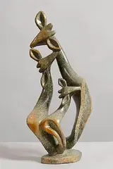 Kefas Mangwanda, Giraffe Family, opal stone (from Chiweshe in Zimbabwe) (8kg)