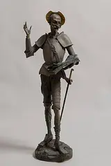 Paul Émile Machault, Don Quixote, metal (cold painted spelter) (13.2kg)