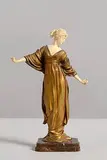 Figure of a Lady by 20th Century French School, ivory on marble base (1.45kg), sold Jun 2014