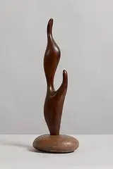 Michael Casey, Mother and Child, bog yew raised on a circular stone base (2.7kg)