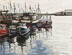 Paul Walls, Harbour Killybegs Reprise I, oil on canvas