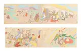 Frances J. Kelly, The Storyteller' 'Woman with Spinning Wheel' (Two Designs for Mural Decorations)