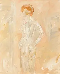 Female Nude by Michael Smyth, oil on canvas, offered Apr 2014