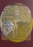 Brian Bourke, Figure in a Landscape (Mother Earth The Four Seasons), mixed media