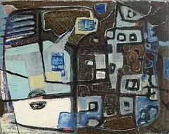 Gerard Dillon, Two Sides, oil on panel