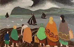 The Potato Pickers by Markey Robinson, oil on board, sold Apr 2014