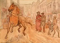 Jack Butler Yeats, The Young One, 1891, watercolour