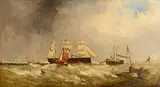 William Adolphus Knell Scottish, Choppy Seas, oil on canvas