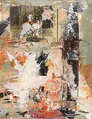 Arrival by John Kingerlee, mixed media, sold Apr 2014