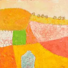James May, The Pearl Sun, Laid Out on Fragile Land, mixed media