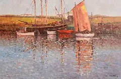 Laszlo Michael Ritter Hungarian, Reflections, oil on canvas