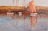 Laszlo Michael Ritter Hungarian, Reflections, oil on canvas