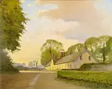 Padraig Lynch, At Ballymascanlon, oil on board