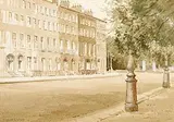 Merrion Square, Dublin by Maurice Canning Wilks, watercolour heightened, sold Dec 2013