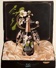 Steve Kaufman, Moet, oil silkscreen on canvas (unique)