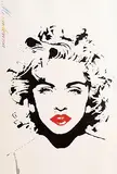 Bambi British, Monadonna, stencil print with diamond dust signed & numbered 46/90