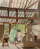 Seán O'Sullivan, Paul Landowski's Studio, Paris