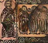 Gerard Dillon, Celtic Figures, monoprint