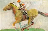Joseph O'Connor, Horse and Jockey, 1991, acrylic on paper