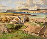 Bloody Foreland Cottages, Donegal by Maurice Canning Wilks, oil on canvas, sold Dec 2013