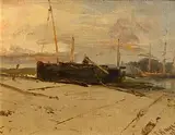 Edwin Hayes, Harbour Scene