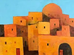 Cormac O'Leary, The Silent City I, oil on board
