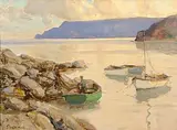 Mending the Nets Cushendun by James Humbert Craig, oil on canvas, sold Dec 2013