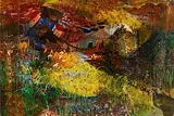 Kenneth Webb, Connemara Garden, oil on board