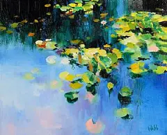 Kenneth Webb, The Lilly Pond, oil on canvas