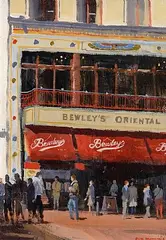 Stephen Browning, Bewleys, oil on board