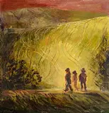 Joanna Tinsley, The Wanderers, oil on board