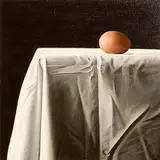 Caroline Ward, Still Life, Egg, oil on canvas board