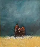 Des Murrie, The Hunters, oil on board