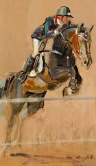 Cornelius Campbell, The Show Jumper, acrylic on board