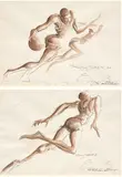Ernie Barnes, Two works: (i) Study Sketch; (ii) Study Sketch II