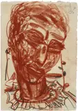 George Condo, Untitled, 1985, pastel on paper