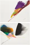 Paul Jenkins, Two works: (i) Phenomena for Herman; (ii) Phenomena Black is Magic, 1964, watercolor on paper