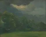 Robert Henri, Storm Over Green Trees, 1902, oil on panel
