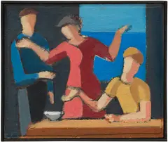 Leland Bell, Untitled, oil on canvas over Masonite