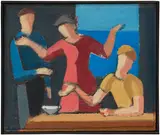 Leland Bell, Untitled, oil on canvas over Masonite