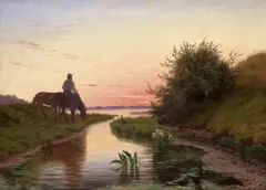 Vilhelm Kyhn, Evening Atmosphere (Aftenstemning), 1861, oil on canvas