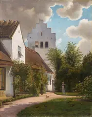 Vilhelm Kyhn, The Parsonage in Greve (Præstegården i Greve), 1877, oil on canvas