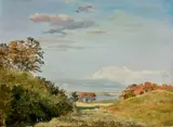 Johan Lundbye, Landscape Study, Sørups Vang (Landskabsstudie, Sørups Vang), oil on canvas